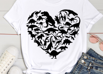 Dinosaur Love Shirt For Boys Girls Kids Valentines Day Dino