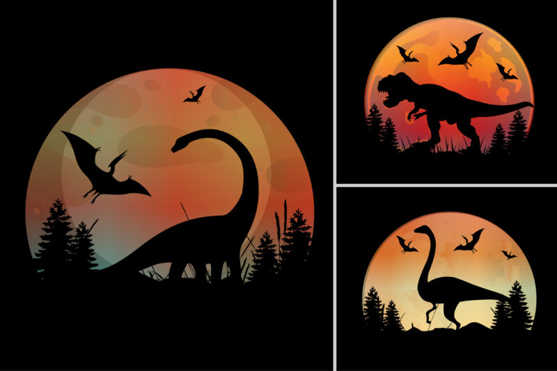 Sunset T-Shirt Design Graphic Bundle