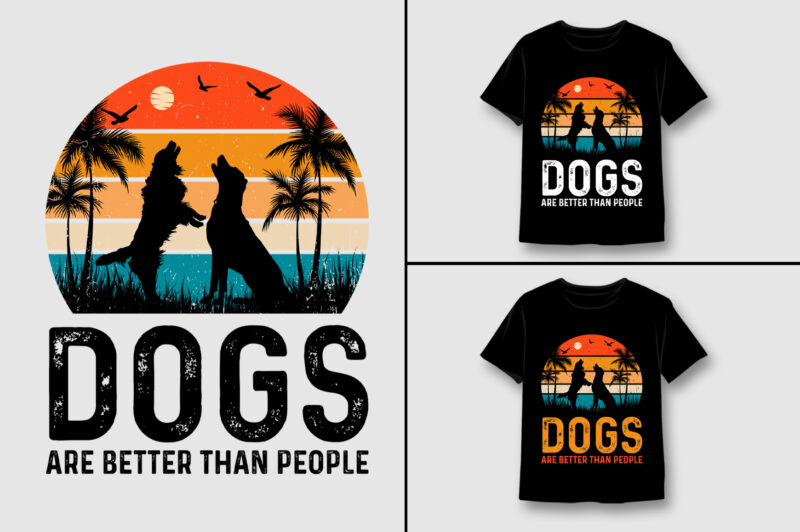 Dog T-Shirt Design Bundle,Dog Lover Trendy Pod Best T-Shirt Design Bundle