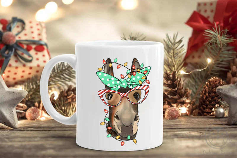 Donkey Christmas Sublimation