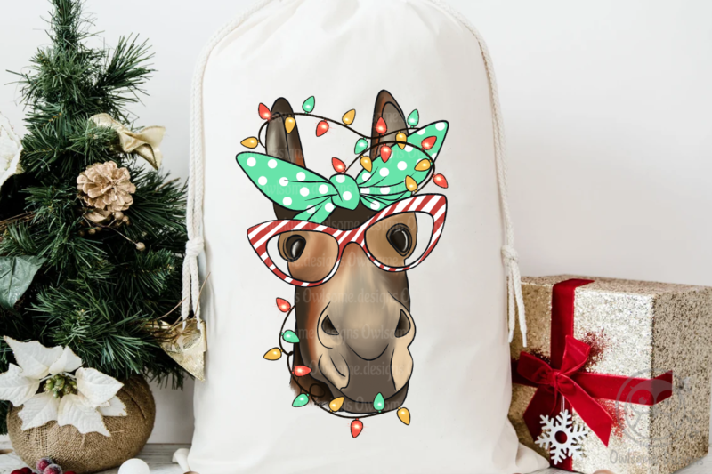 Donkey Christmas Sublimation