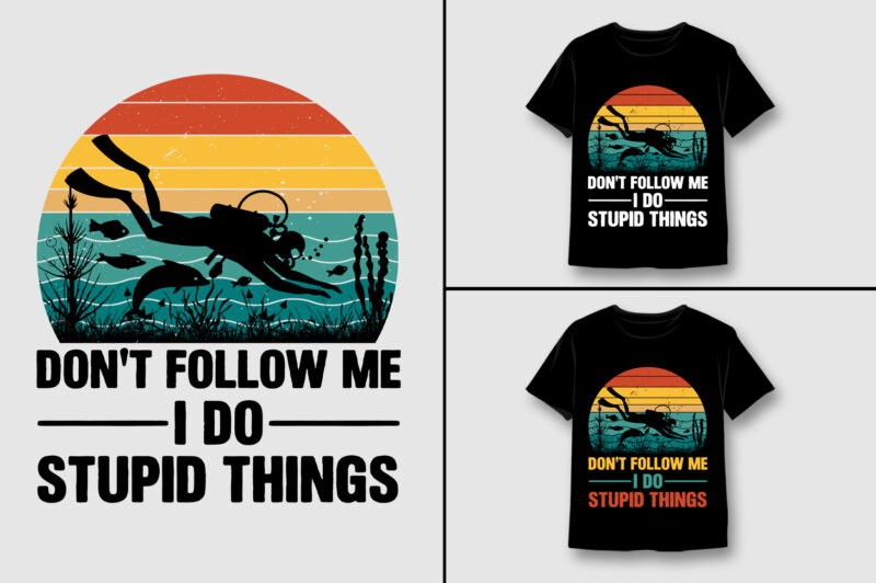 Sunset Vintage T-Shirt Design Bundle