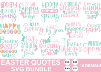 Easter Quotes SVG Bundle vector clipart