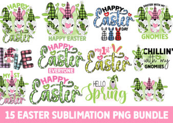 Easter Sublimation PNG Bundle vector clipart
