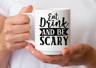Eat drink and be scary SVG vector clipart