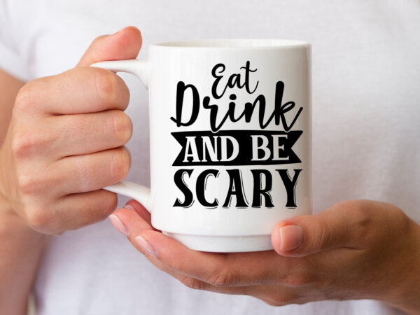 Eat drink and be scary svg vector clipart