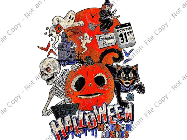 Lil boo halloween horror nights every is october 31st png, halloween horror nights png, lil boo halloween png, halloween png t shirt vector graphic