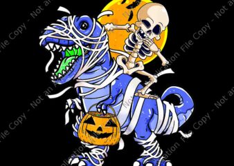 Skeleton Riding Mummy Dinosaur T rex Halloween Png, Funny Pumpkin Png, Skeleton Riding Mummy Dinosaur Png, Dinosaur Halloween Png, T rex Halloween Png