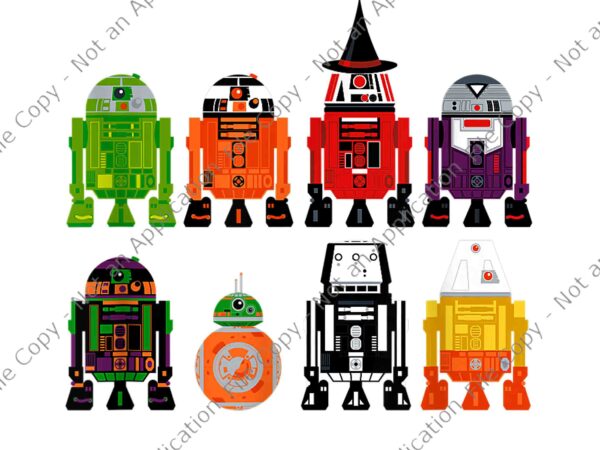 Star wars astromech droids halloween png, star wars halloween png, halloween png, t shirt template vector