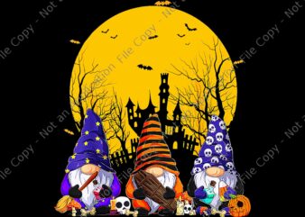 Three Gnomes Happy Halloween Fall Candy Corn Pumpkin Png, Three Gnomes Halloween Png, Gnomes Candy Corn Png, Halloween Png t shirt designs for sale