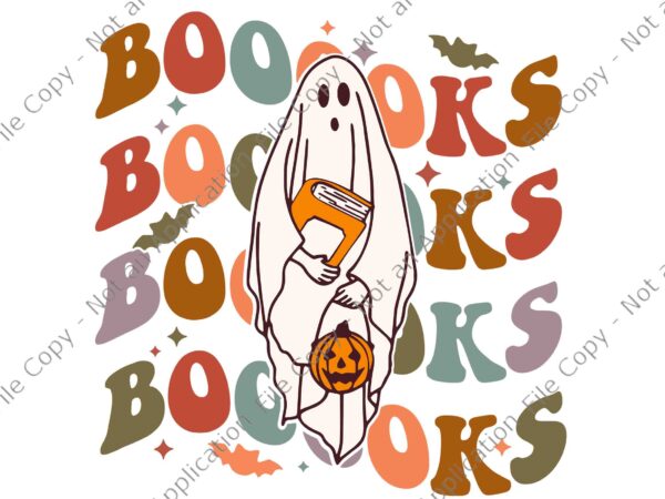 Halloween booooks cute ghost boo reading books svg, ghost booooks svg, ghost reading book svg, ghost halloween svg, hallloween svg graphic t shirt