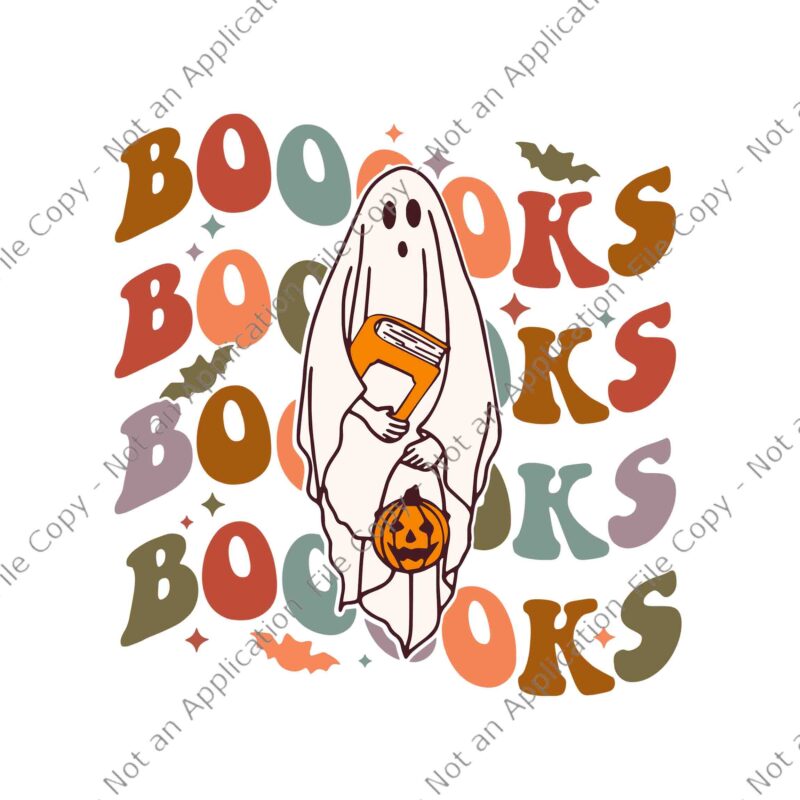 Halloween Booooks Cute Ghost Boo Reading Books Svg, Ghost Booooks Svg, Ghost Reading Book Svg, Ghost Halloween Svg, Hallloween Svg