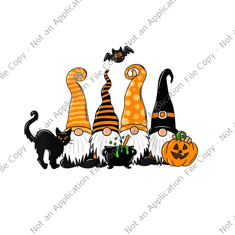 Halloween Gnomes Cute Autumn Pumpkin Fall Holiday Png, Gnomes Halloween Png, Gnomes Autumn Png, Halloween Png