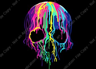 Colorful Melting Skull Art Graphic Halloween Png, Colorful Skull Png, Skull Halloween Png, Skull Png, Halloween Png