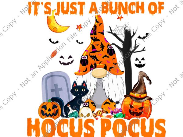 Bunch of hocus pocus pumpkin gnome bats scary cat png, hocus pocus pumpkin gnome png, gnome halloween png, hocus pocus png t shirt template