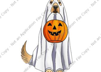 Golden Retriever Ghost Pumpkin Halloween Png, Golden Retriever Ghost Png, Golden Retriever Halloween Png, Dog Halloween Png, Halloween Png