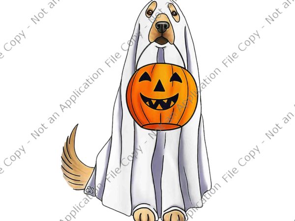 Golden retriever ghost pumpkin halloween png, golden retriever ghost png, golden retriever halloween png, dog halloween png, halloween png t shirt design template