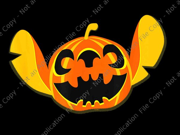 Stitch jack-o’-lantern halloween png, jack-o’-lantern halloween png, stitch halloween png t shirt template vector