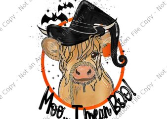 Cow Halloween Png, Funny Cow Witch Png, Halloween Moo I Mean Boo Png, Cow Moo I Mean Boo Png