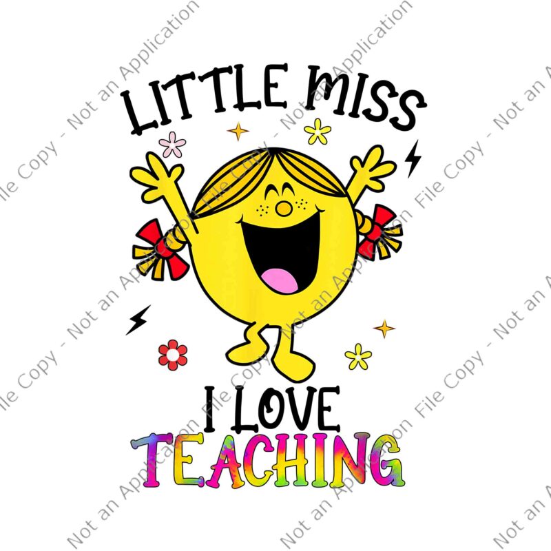 Little Miss I Love Teaching Halloween Png, Teacher Halloween Png, Halloween Png