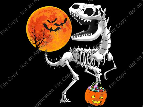 Halloween dinosaur t rex skeleton scary png, halloween dinosaur png, t-rex halloween png, halloween png, skeleton dinosaur png, skeleton halloween png graphic t shirt
