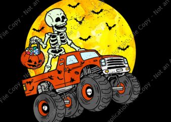 Skeleton Monster Truck Moon Candy Png, Skeleton Monster Halloween Png, Skeleton Halloween png, Skeleton Truck Png t shirt template vector