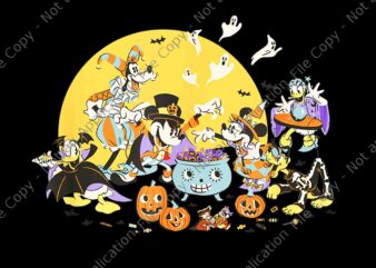 Disney Mickey And Friends Halloween Png, Disney Mickey Png, Halloween Png t shirt vector illustration