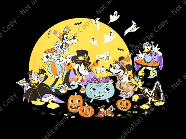 Disney mickey and friends halloween png, disney mickey png, halloween png t shirt vector illustration