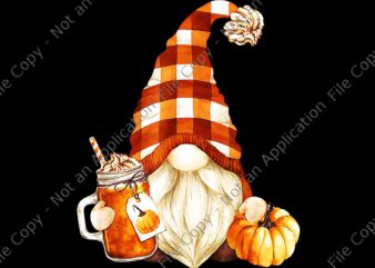 Gnome For Thanksgiving With Fall Pumpkin Spice Png, Cute Gnome Holiday Png, Pumpkin Spice Png, Gnome Thanksgiving Png, Thanksgiving Day Png