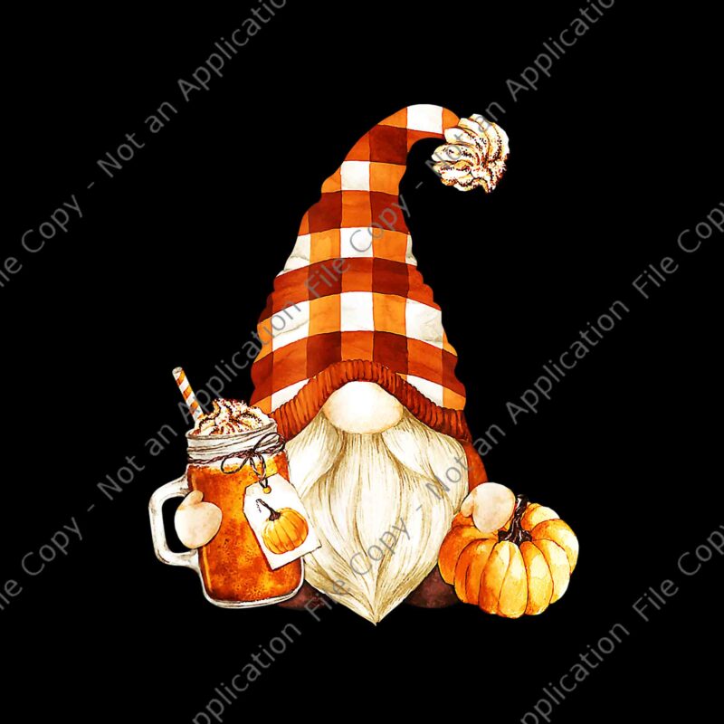 Gnome For Thanksgiving With Fall Pumpkin Spice Png, Cute Gnome Holiday Png, Pumpkin Spice Png, Gnome Thanksgiving Png, Thanksgiving Day Png