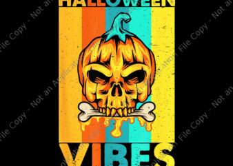 Retro Halloween Vibes Png, Pumpkin Halloween Vintage Png, Halloween 2022 Png, Halloween Vibes Pumpkin Png, Halloween Png