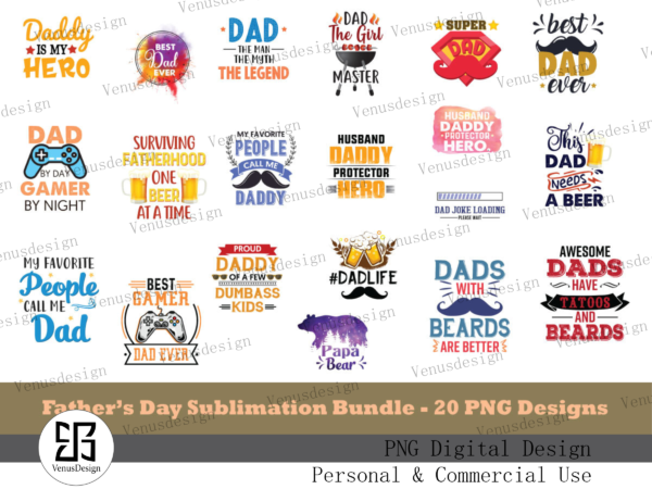 Fathers day design sublimation bundle
