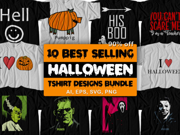 Halloween T-Shirt Design Bundle - Buy t-shirt designs
