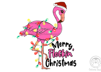 Flamingo Christmas Sublimation t shirt graphic design