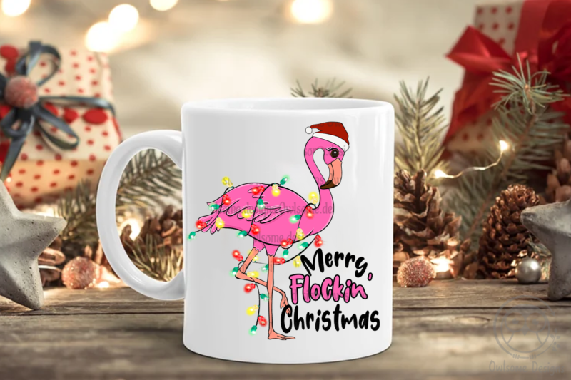 Flamingo Christmas Sublimation
