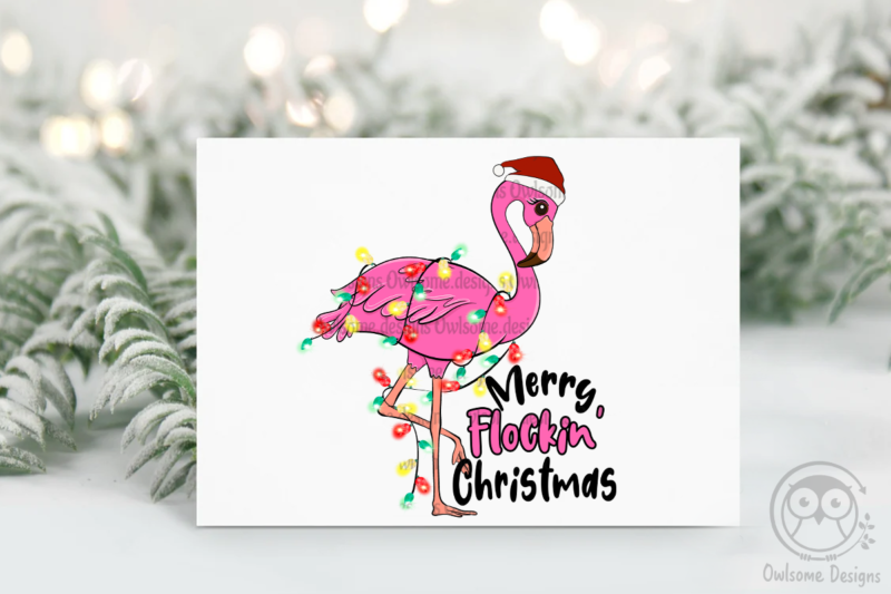 Flamingo Christmas Sublimation
