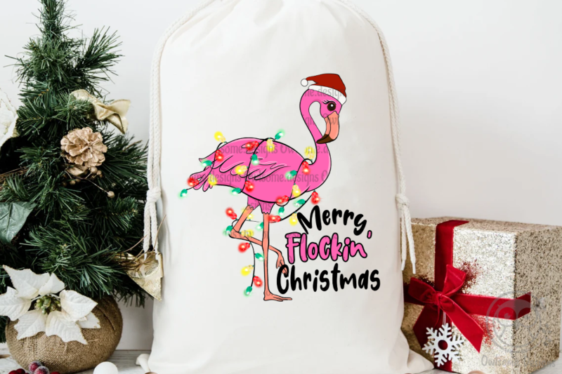 Flamingo Christmas Sublimation