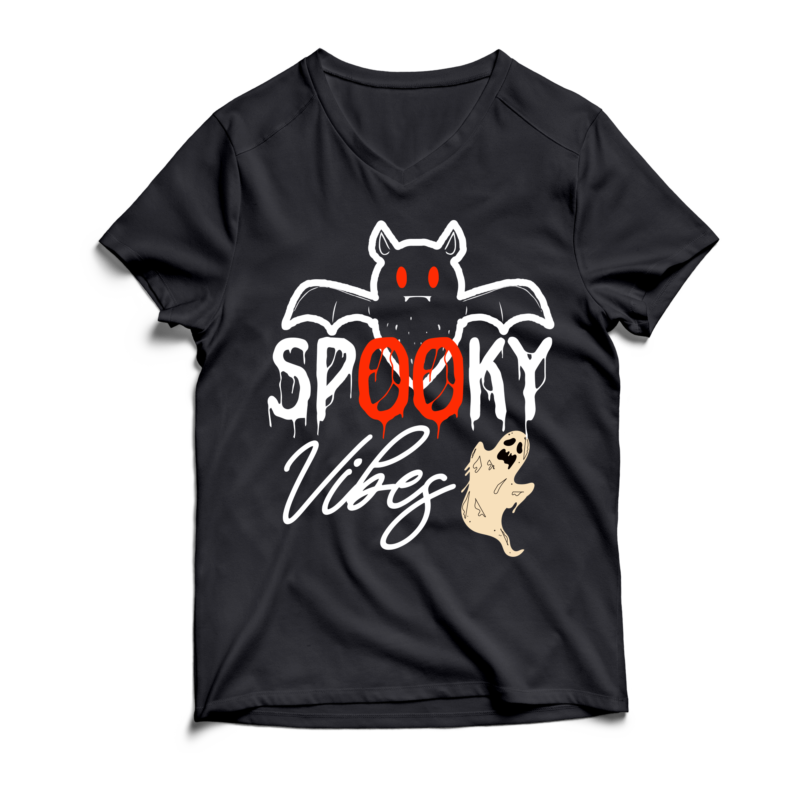 Spooky Vibes T-Shirt Design , Spooky Vibes SVG Cut File , Halloween SVG , Halloween SVG Bundle , Halloween SVG Design , Halloween SVG Bundle , Halloween SVG Design Bundle