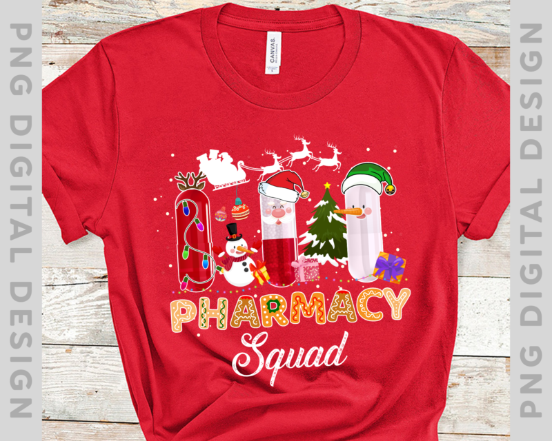 Funny Pills Pharmacy Pharmacist Squad Christmas Costume T-Shirt, Funny ...