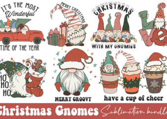 Christmas Gnomes Sublimation Bundle