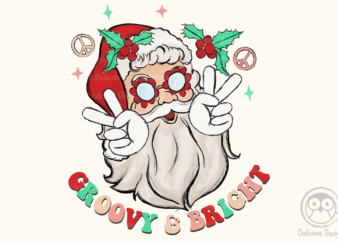 Groovy And Bright Christmas Sublimation