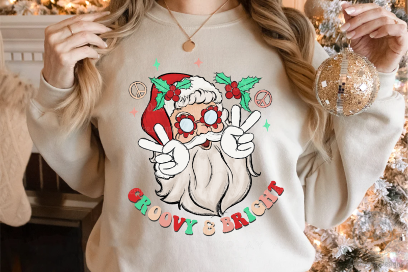 Hippie Groovy Christmas Sublimation Bundle