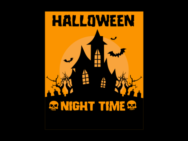 Halloween night time graphic t shirt