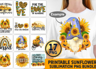 Halloween Sunflower Sublimation Bundle graphic t shirt