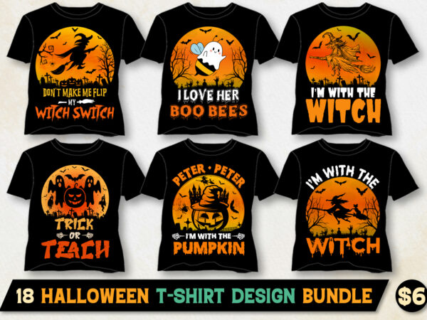 Halloween t-shirt design bundle-halloween t-shirt design