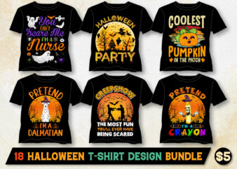 Halloween T-Shirt Design Bundle-Halloween T-Shirt Design