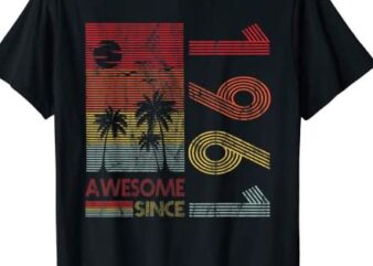 Birthday Born 1961 Awesome since 1961 Vintage T-Shirt CL