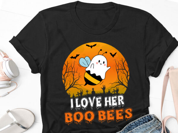 I love her boo bees halloween t-shirt design