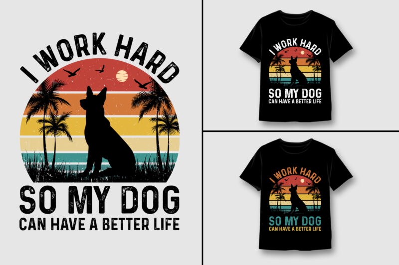 Dog T-Shirt Design Bundle,Dog Lover Trendy Pod Best T-Shirt Design Bundle
