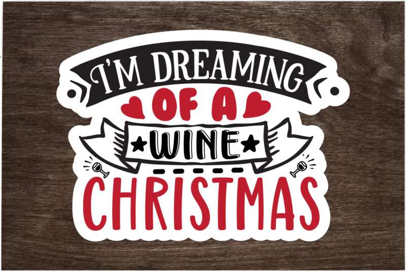 Christmas Wine Sticker Bundle